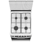 Плита газовая Darina 1B GM 341 107 W белый/черный, конфорок 4 шт, духовка 50 л, 50 см x 85 см x 56 см, фото2