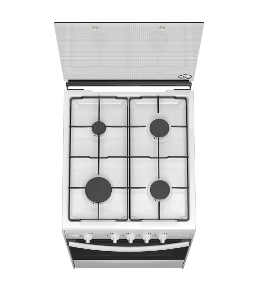 Плита газовая Darina 1B GM 341 107 W белый/черный, конфорок 4 шт, духовка 50 л, 50 см x 85 см x 56 см