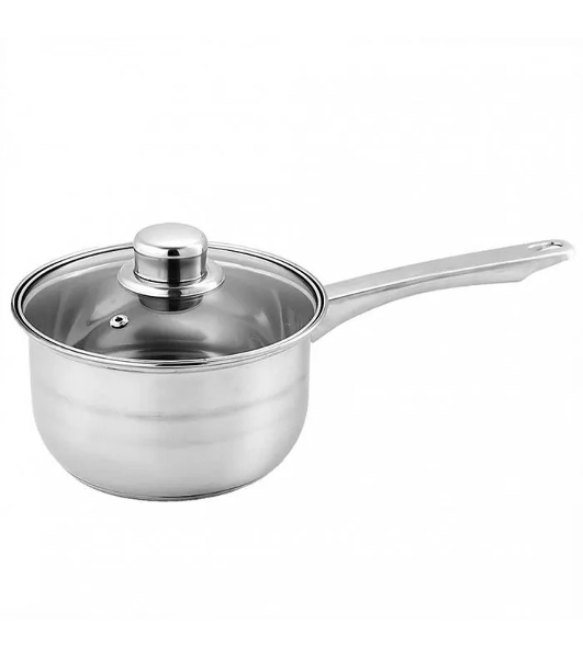 Ковш WEBBER BE-155/2 из нерж стали со стеклянной крышкой (d=16; 1.9 л) (12)