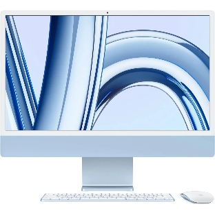 Моноблок Apple iMac A2874 24' 4.5K M3 8 core (4) 8Gb SSD 256Gb 8 core GPU macOS WiFi BT 143W клавиатура мышь Cam синий 4480x2520