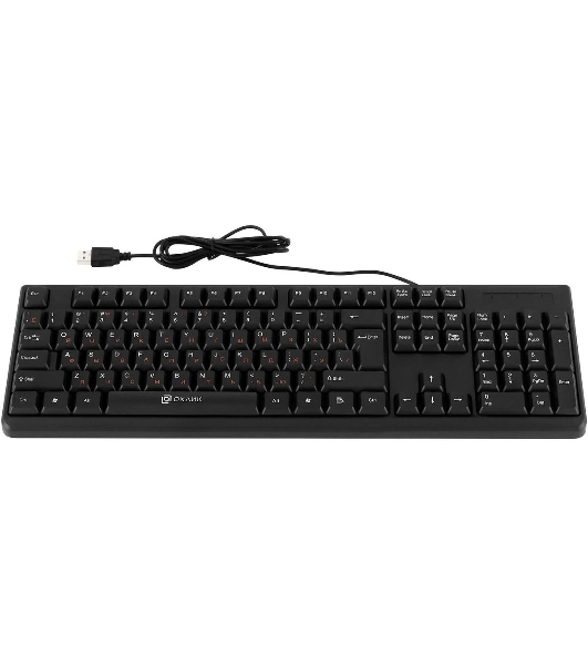 Клавиатура Oklick 100M HW3 проводная, USB Type-A, чёрный