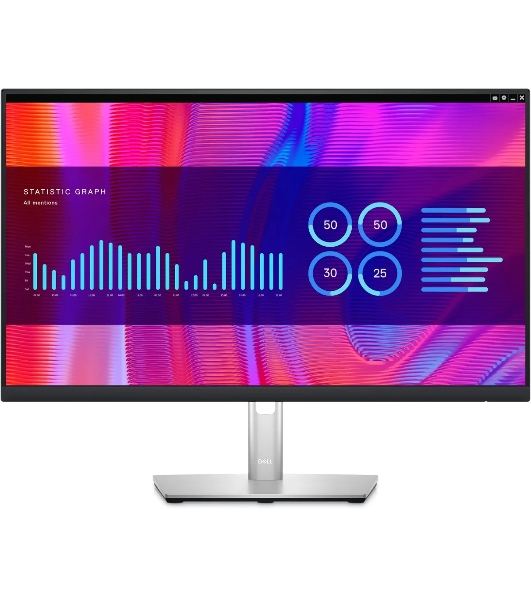 Монитор 23.8' Dell P2423DE IPS 2560x1440, 60 Гц, 5 мс, 16:9, 300 кд/м², HDMI 1.4, DP 1.2, USB-C (90 Вт), 4xUSB 3.0, Ethernet (1 Gbит), 3.5 Jack, черный/серебристый
