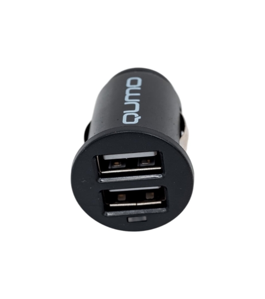 Автомобильное зарядное устройство Qumo Energy light (Charger 0034), 2USB, 2А, черный