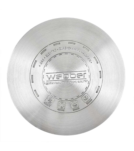 Ковш WEBBER BE-155/2 из нерж стали со стеклянной крышкой (d=16; 1.9 л) (12)