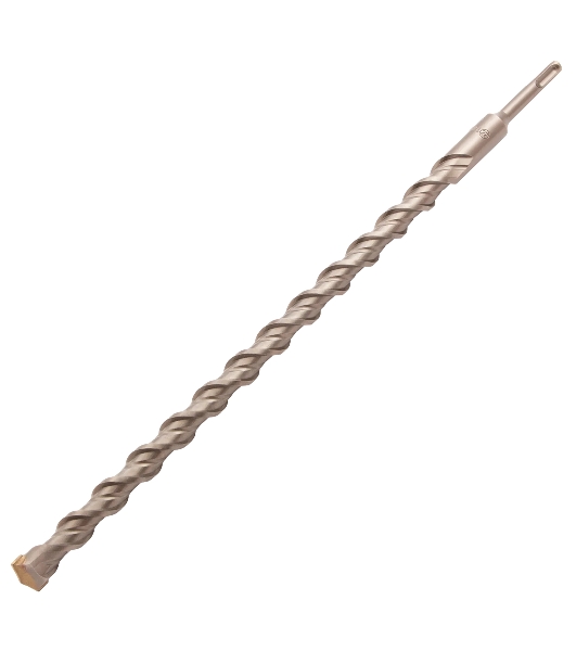 Бур по бетону Denzel двойная спираль, Cobalt W-tip, 22x460 мм, SDS PLUS