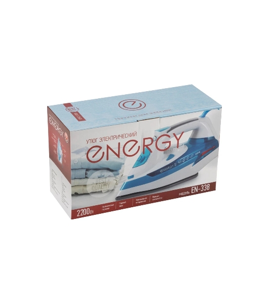 Утюг Energy EN-338 голубой/белый, 2200 Вт, 20 г/мин, 300 мл