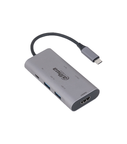 USB-концентратор Dahua TC37, USB Type-C, USB 3.0 + HDMI + SD/TF + PD Docking Station, USB