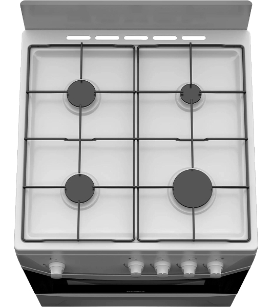 Плита газовая Darina C 1001 W белый/черный, конфорок 4 шт, духовка 50 л, 60 см x 85 см x 60 см