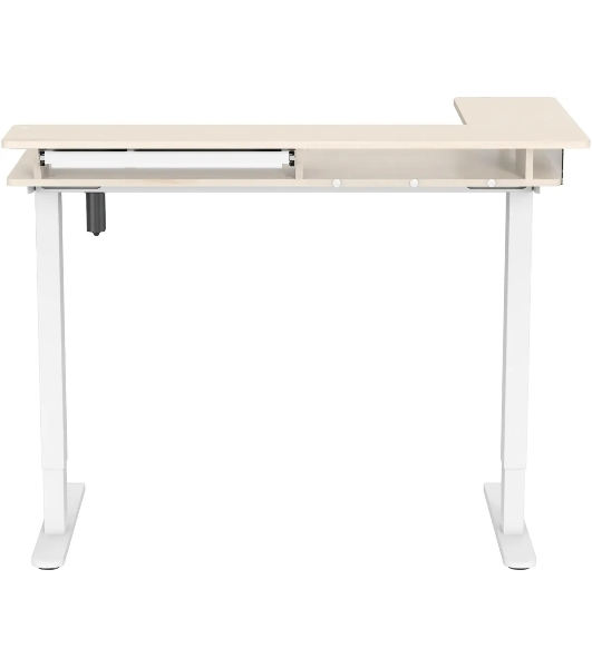 Стол для компьютера Cactus CS-EDL-DWT столешница ДСП светлый дуб каркас белый 120x71x60см