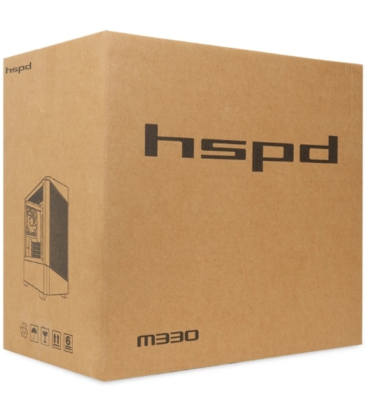 Компьютерный корпус HSPD M330, Mesh Mini-tower, черный, TG, 0.6 SPCC, 3x120mm ARGB mATX, mITX 175/330/160mm 2x2.5', 2x3.5', 4xPCI 1xUSB-A 3.0, 2xUSB-A1.0 365x216x405mm