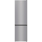 Холодильник Gorenje NRK6201ES4 серебристый двухкамерный 235/96 л морозилка снизу, No Frost, фото 1