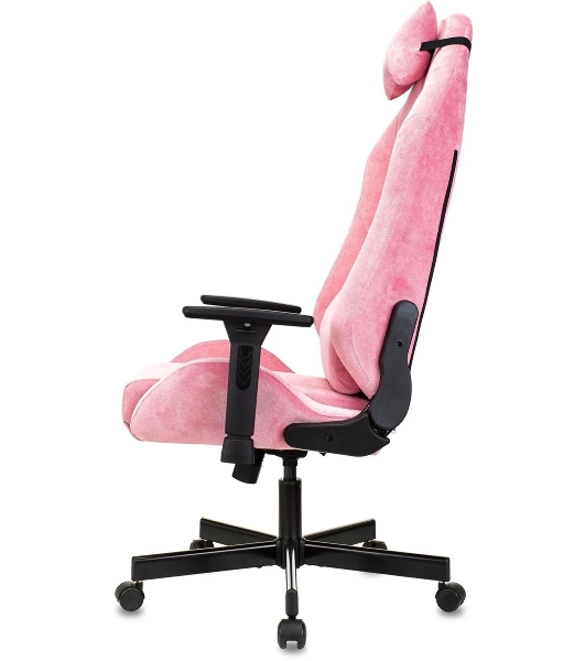 Кресло Knight N1 Fabric розовый, велюр, 120 кг, механизм качания