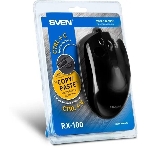 Мышь проводная SVEN RX-100 черный, 4000 dpi, USB, кнопки - 6, фото2
