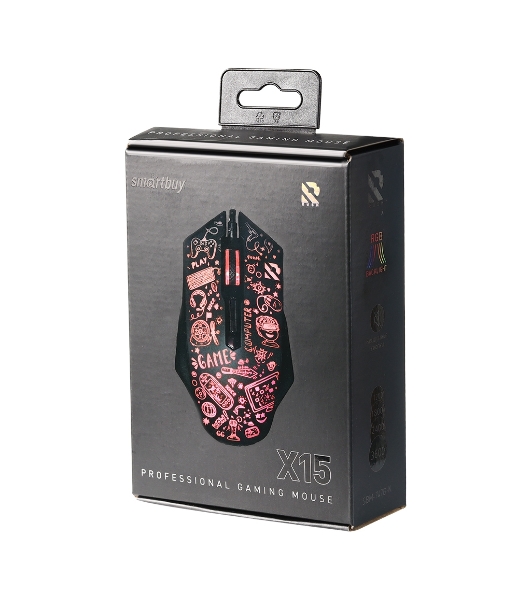 Мышь проводная игровая Smartbuy (SBM-745G-K) RUSH X15 серный