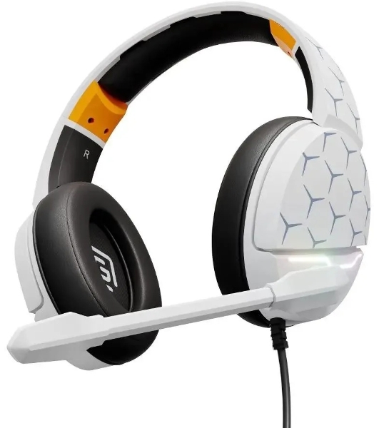 Гарнитура Oklick HS-L710G белый/чёрный, проводная, USB, подсветка