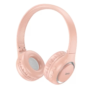 Беспроводные/проводные наушники Hoco W41 розовый, накладные, Bluetooth + проводной, складная конструкция, до 7 ч.