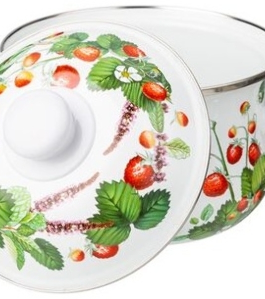 Кастрюля эмалированная AGNESS 934-561 ФРУКТОВАЯ КОРЗИНА 2.0 л