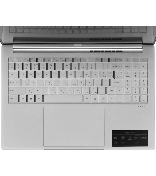 Ноутбук Acer Swift Lite 16 SFL16-51M-785G Intel Core Ultra 7 155U/16Gb/SSD 1Tb/16'/IPS/WUXGA/1920x1200/60Hz/NoOS/Silver (NX.D3VCD.002)