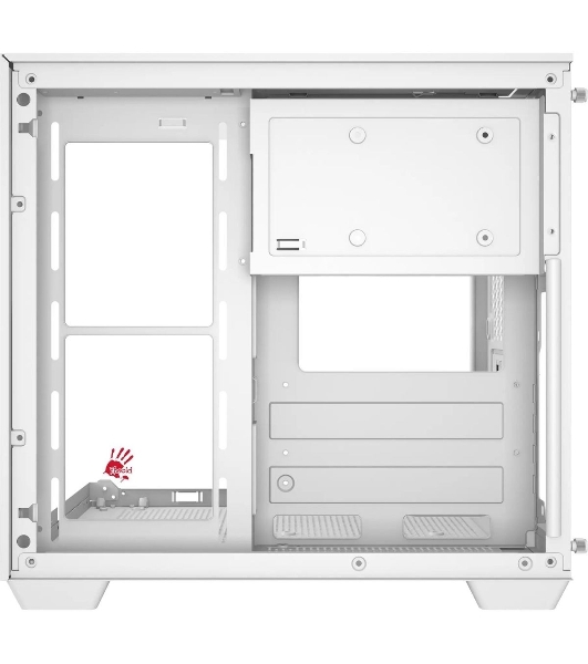 Компьютерный корпус Bloody CC-121 белый без БП mATX 7x120мм 1xUSB2.0 1xUSB3.0 audio