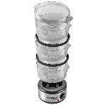 Пароварка Endever Vita-173 черный/стальной, 6 л, ярусы - 3, 800 Вт, механическое, фото 1