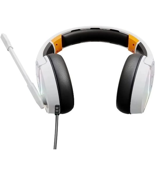 Гарнитура Oklick HS-L710G белый/чёрный, проводная, USB, подсветка