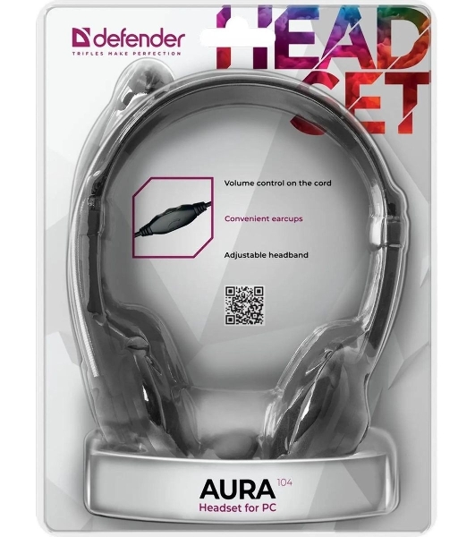 Гарнитура Defender Aura 104 чёрный, проводная