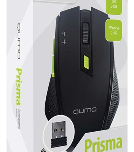 Мышь беспроводная Qumo Office Prisma Black M85 черный, 2400 dpi, радиоканал, USB, кнопки - 7