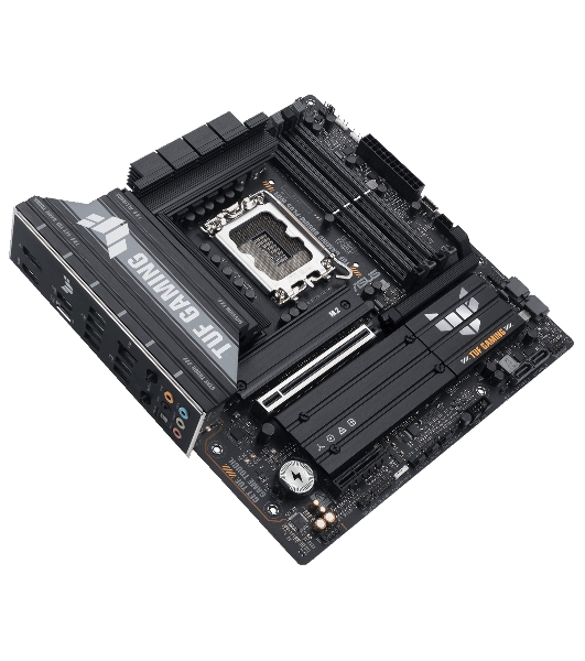 Материнская плата ASUS TUF GAMING B860M-PLUS WIFI, LGA 1851, Intel B860, 4xDDR5, 4xSATA, 3xM.2, 1xPCIe 5.0 x16, 1xPCIe x4, 1xUSB-C, 4xUSB-A 3.2 Gen 1, 2xUSB-A 3.2 Gen 2, 1xHDMI, 1xDP, 1x2.5Gb LAN, 7.1, mATX