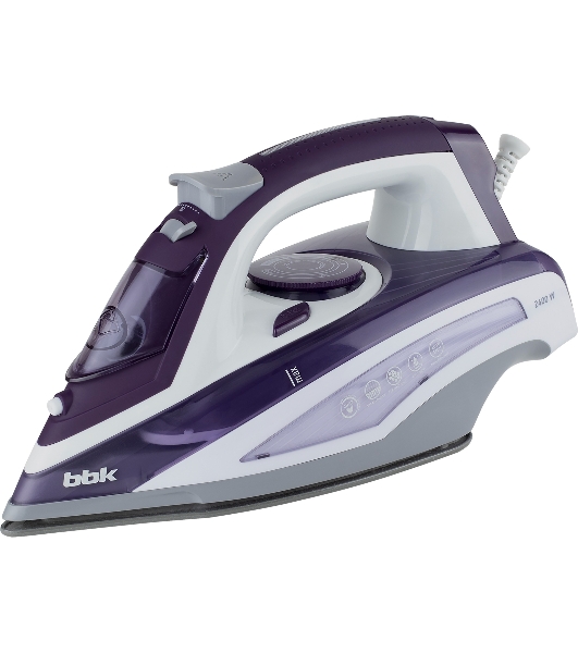 Утюг BBK ISE-2404 фиолетовый, 2400 Вт, 40 г/мин, 140 г/мин, 440 мл