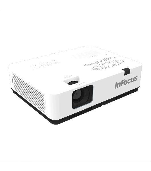 Проектор INFOCUS IN1036 3LCD, 5000 lm, WXGA, 1.371.65:1, 50000:1, (Full 3D), 16W, 2хHDMI 1.4b, VGA in, CompositeIN, 3,5 audio IN, RCAx2 IN, USB-A, VGA out, 3,5 audio OUT, RS232, Mini USB B serv, RJ45, 3,3 кг
