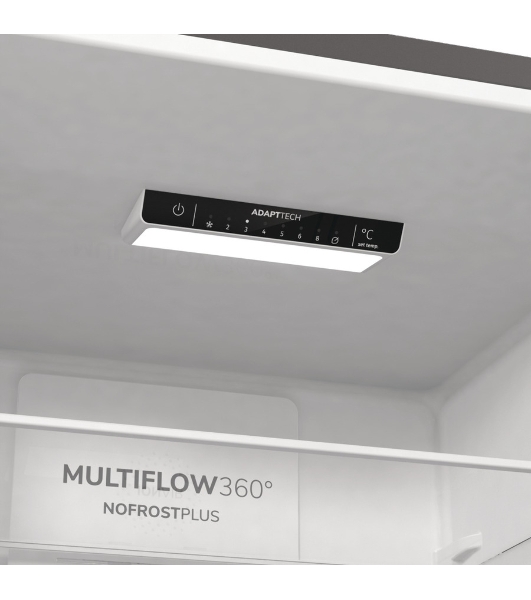 Холодильник Gorenje NRK6201ES4 серебристый двухкамерный 235/96 л морозилка снизу, No Frost