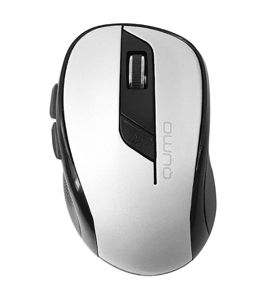 Мышь беспроводная Qumo Office Line M79 белый, 1600 dpi, радиоканал, USB, кнопки - 6