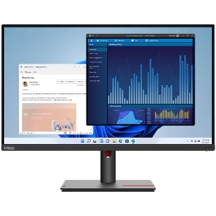 Монитор 27' Lenovo ThinkVision T27p-30 IPS 3840x2160, 60 Гц, 4 мс, 16:9, 350 кд/м², HDMI 2.0, DP 1.4, USB-C (90 Вт), 3.5 Jack, USB Hub (3x USB 3.2), RJ-45, черный
