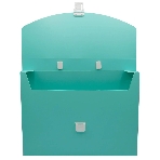 Папка-портфель Бюрократ Pastel PASTPP01GRN 1 отделение, A4, пластик, 0.7мм, мятный, фото3