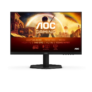 Монитор 23.8' AOC 24G42E IPS 1920x1080, 180 Гц, 0.5 мс, 16:9, 300 кд/м², 2xHDMI 2.0, DP 1.4, 3.5 мм, Adaptive-Sync, HDR10, черный