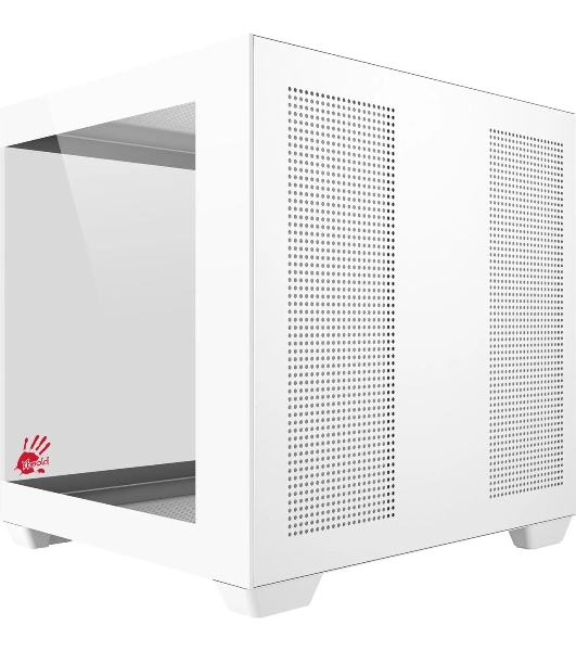 Компьютерный корпус Bloody CC-121 белый без БП mATX 7x120мм 1xUSB2.0 1xUSB3.0 audio