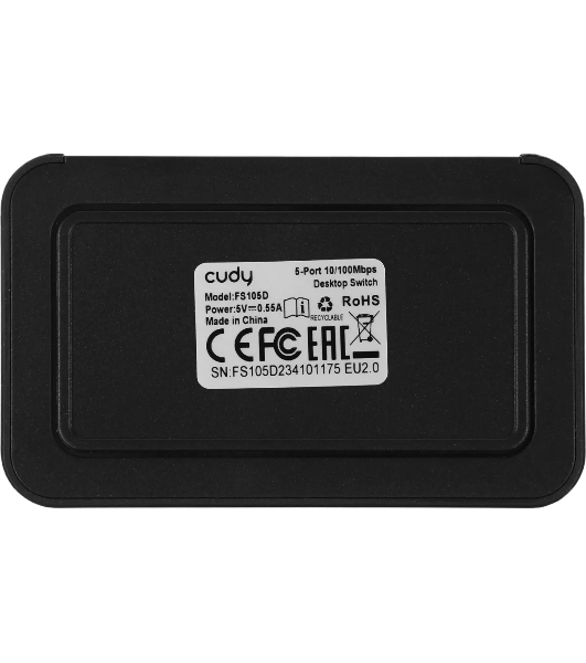 Коммутатор Cudy FS105D, 5×100 Мбит/с