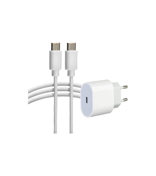 Сетевое зарядное устройство Rexant USB-C, 20Вт в комплекте с кабелем USB-C – USB-C