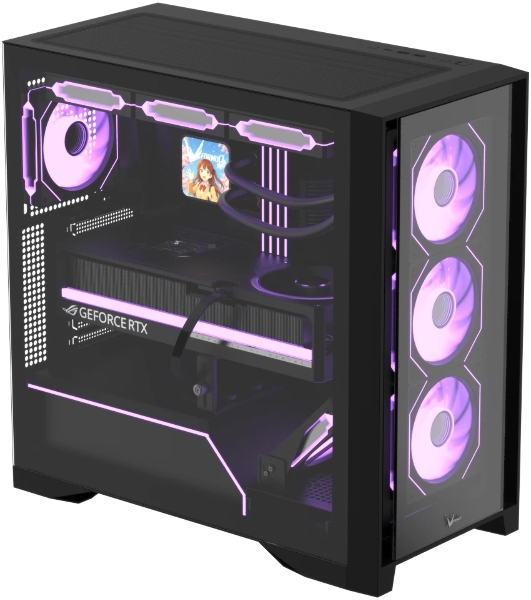 Компьютерный корпус AeroCool/Formula Air Power G8 Floe черный без БП ATX 2xUSB 3.0 1xUSB3.1 audio bott PSU