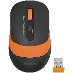 Мышь беспроводная A4Tech Fstyler FG10S черный/оранжевый, 2000 dpi, радиоканал, USB, кнопки - 4, фото 1