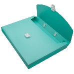 Папка-портфель Бюрократ Pastel PASTPP01GRN 1 отделение, A4, пластик, 0.7мм, мятный, фото4