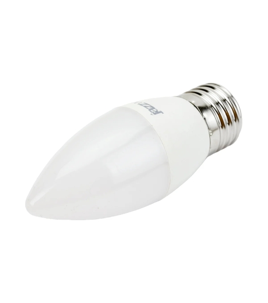 Лампа светодиодная JazzWay PLED-ECO-C37 5Вт свеча 3000К теплый белый E27 400лм 230В