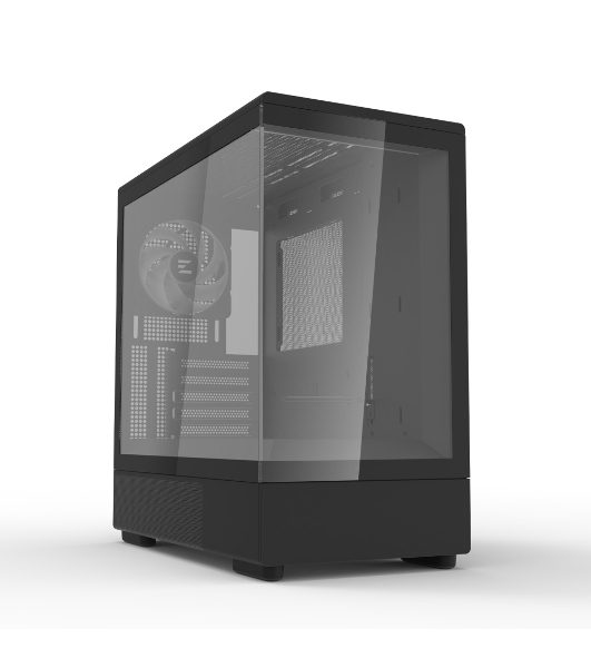 Компьютерный корпус ZALMAN P10, MATX, черный, WINDOW, 2x3.5', 3x2.5', 1xUSB TYPE-C, 1xUSB 3.0, REAR 1x120мм ARGb