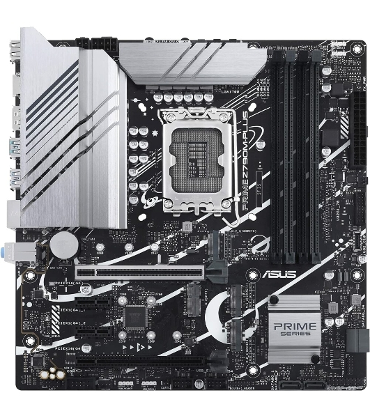 Материнская плата ASUS PRIME Z790M-PLUS, LGA 1700, Intel Z790, 4xDDR5, 4xSATA, 3xM.2, 1xPCIe 4.0 x4, 1xPCIe 5.0 x16, 2xPCIe x1, 1xDP, 1xHDMI, 1x 1Gb LAN, 1xUSB-C 3.2 Gen 2x2, 1xUSB 3.2 Gen 2, 4xUSB 3.2 Gen 1, 2xUSB 2.0, 3x3.5 мм, 7.1, mATX