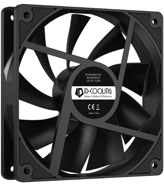 Вентилятор для корпуса ID-Cooling XF-120-K черный, 120 мм, 1800 об/мин, 35.2 дБ, 4 pin