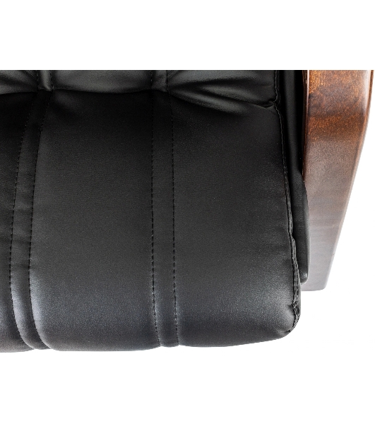 Кресло Бюрократ T-9932W-CF-Eco черный, экокожа