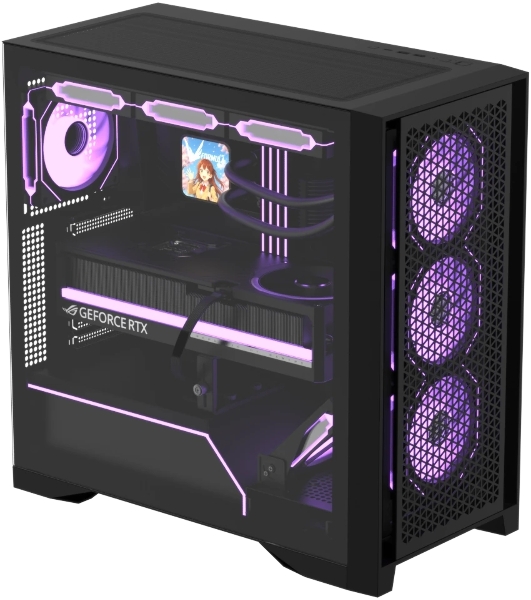 Компьютерный корпус AeroCool/Formula Air Power G8 Floe черный без БП ATX 2xUSB 3.0 1xUSB3.1 audio bott PSU