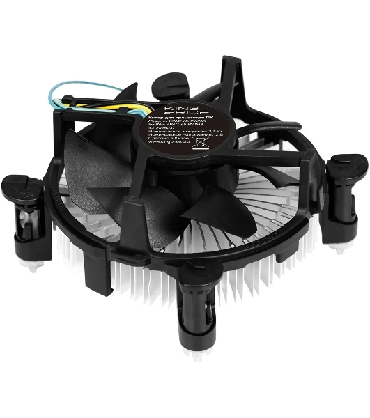 Кулер KingPrice KPAC-65-PWM3 92x92x25мм Soc-1200/1150/1151/1155 черный 4-pin 18-35dB Al 65W 140gr Ret