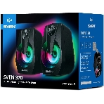 Акустическая система SVEN 370 2.0 черные (2x2W, USB, RGb подсветка), фото3