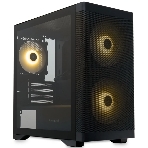 Компьютерный корпус без блока питания HSPD M320, Mesh Mini-tower, черный, slide TG, 0.45 SPCC, 2x140мм ARGb+1x120мм ARGb mATX, mITX 160/340/184мм 2x2.5', 2x3.5', 4xPCI 2xUSB-A 3.0, 1xUSB-A 1.0 390x200x385мм, фото 1